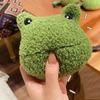 Gift Key Charm Earphone Storage bag Mini Wallet Keychain Frog Plush Coin Bag Zipper Coin Purses