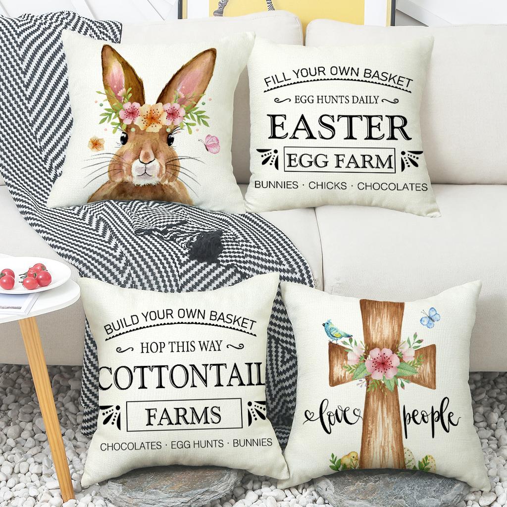New Easter Pillow Holiday Home Decoration Pillow Simple Sofa Living Room Spring Pillow