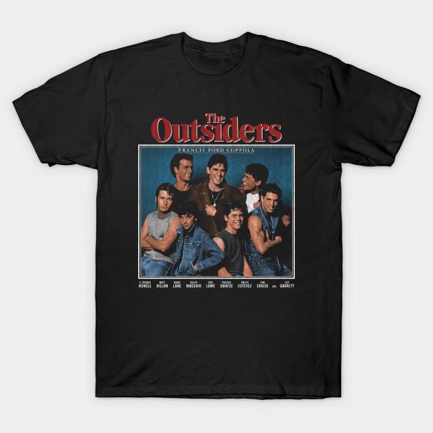 Мужская черная футболка с принтом The Outsiders, Гизеры, Оставайся золотым Понибой Печать на термотрансферной бумаге без вырезания Хлопковая футболка 4XL чёрный