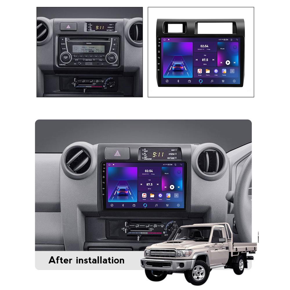 Android Car-Play Car Radio For Toyota Land Cruiser LC 70 Series 2007-2020 Multimedia Player Head Unit Stereo GPS Navigation BT WIFI,2+64GB