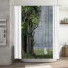 Spooky Forest Shower Curtain Gothic Halloween Decor Nature Landscape Bathroom Curtains Vintage Eerie Witchy Home Decor