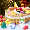 10/30/50Pcs Christmas Squishy Toys Kawaii Soft Stress Reliever Fidget Toys Party Favors, Goodie Bag, Christmas Gifts Kids Adult