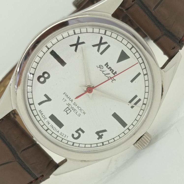 

USED HMT PILOT INDIAN MENS MECHANICAL WATCH a413098-1 Sku009-a413098