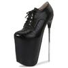 19cm Extreme Stiletto High Heels Platform Pumps Sexy Black Red Women's Metal Heeled Party Fetish Nightclub Shoes Big Size 50