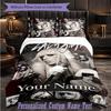 Personalized 3Pcs Bedding SetLady Gaga Custom Text Duvet Cover Pillowcase Set Bedroom Gift