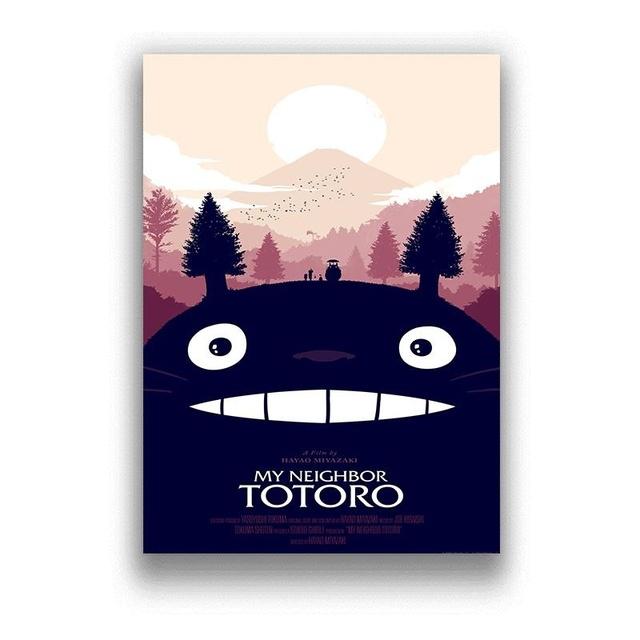 Totoro anime canvas printed wall paintings home decor posters and art prints for decorating the living room