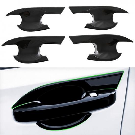 ABS Gloss Black Exterior Door Handle Bowl Cover Trim For Honda CRV CR-V 2023