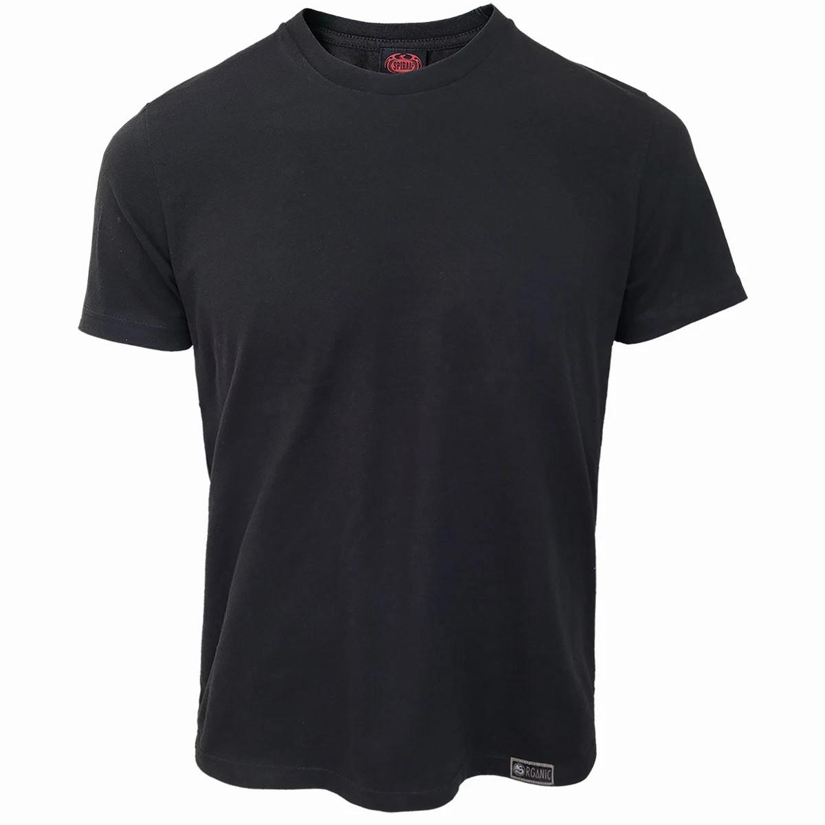 Spiral - ORGANIC T-SHIRT (Unisex Black Short Sleeve T-Shirts) Large S