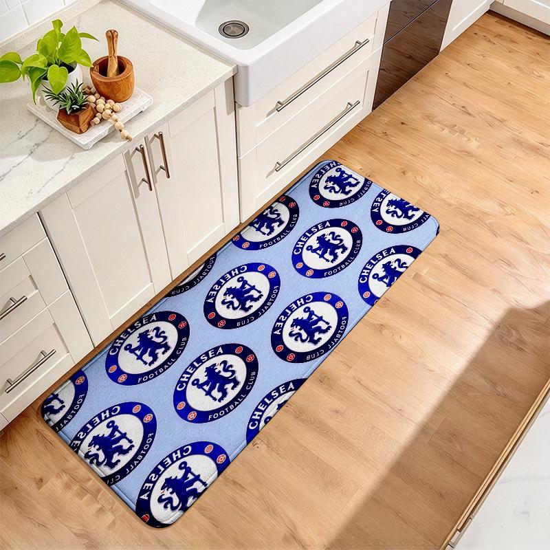 Chelsea FC Print Flannel Kitchen Mat Christmas Soft Area Rug Non Slip Floor Carpet Home Decoration