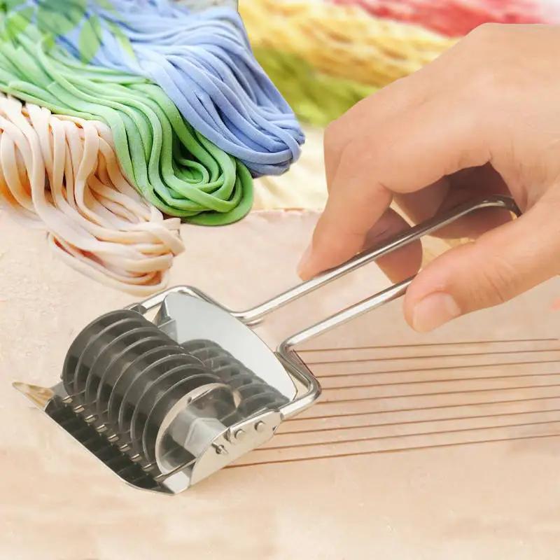 Manual Stainless Steel Noodle Shallot Garlic Cut Roller Cutter Kitchen Practical Helper Tool  Dough Cutting Maker