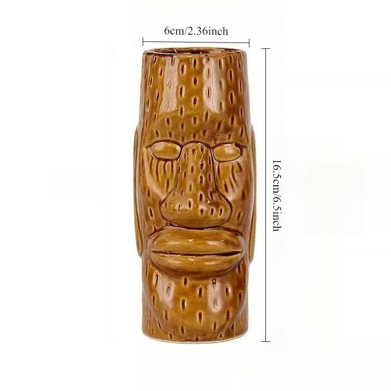 Creative Ceramic Cup TIKI Cup Bar Playing Cards Witch Doctor Statue Hawaiian Cocktail Cup Personalized Wine Glass Best Gift Cup