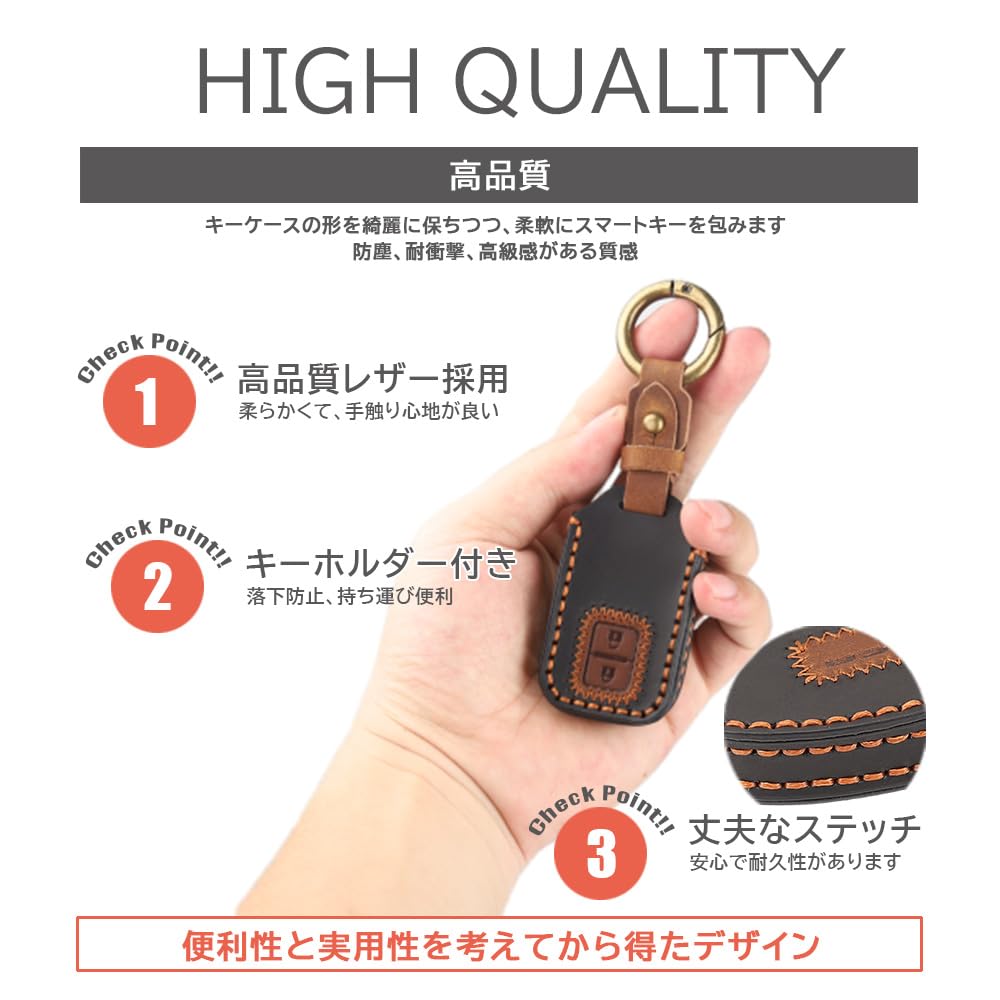 XIKER Suzuki Jimny JB64W JB74W Exclusive Leather Smart Key Soft To the 2 Key Prevents Dirt and Car Remote Control Comes with Key Prevents Dropping
