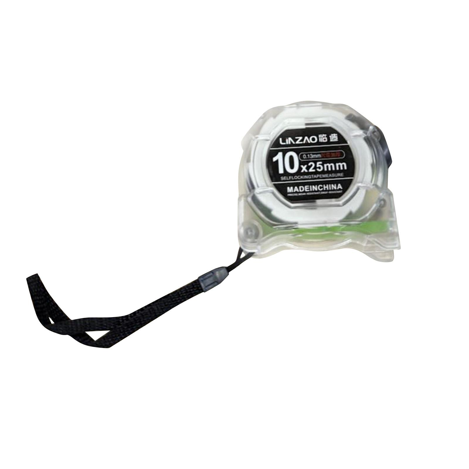 

Household Steel Tape Measure Fluorescent Tape Measure 10m × 25mm One Size белый