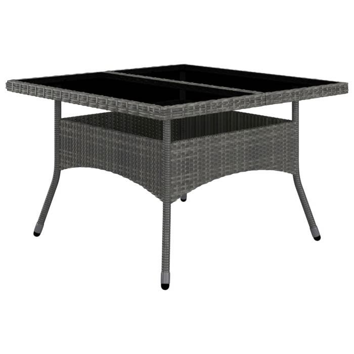 Ensemble à Dîner - VIDAXL - 9 pcs - Résine Tressée - Acier Renforcé - Bois d'Acacia