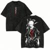 Summer New  BLEACH Anime Unisexs Washed TShirt  Cotton Vintage Oversized Casual Clothing Harajuku Ventilate Loose Shirt