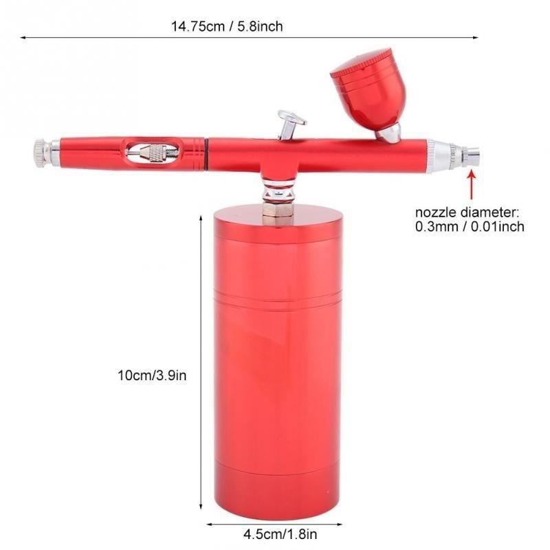 0.3mm Mini Air Compressor Spray Gun Airbrush Set 7CC Capacity