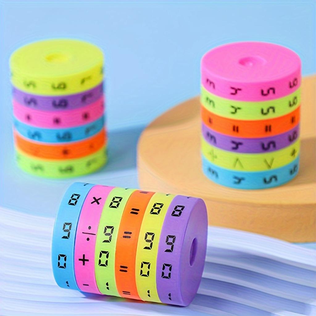 Rotating Math Learning Pillar Puzzle Toy