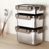 Stainless Steel Food Storage Container 1500ML Leak-Proof Salad Container with Lid (No FDA)