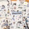 20-Sheet Minimalist Forest-Style Girl Creative Sticker Book, Simple Woodland Character Designs for Hand Account & DIY Crafts