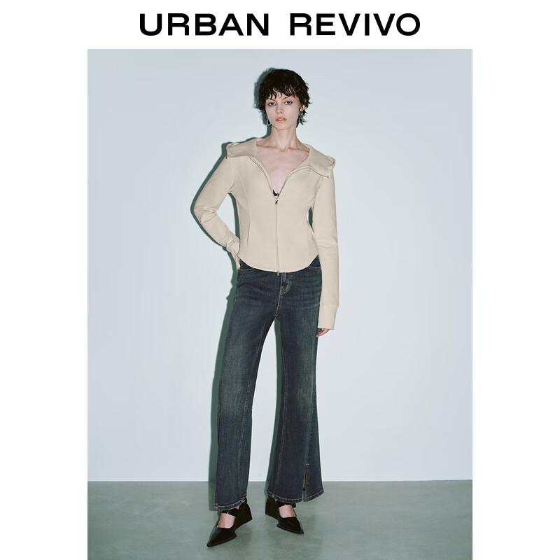 UR Damen Kapuzenjacke mit Doppelreißverschluss, Slim-Fit