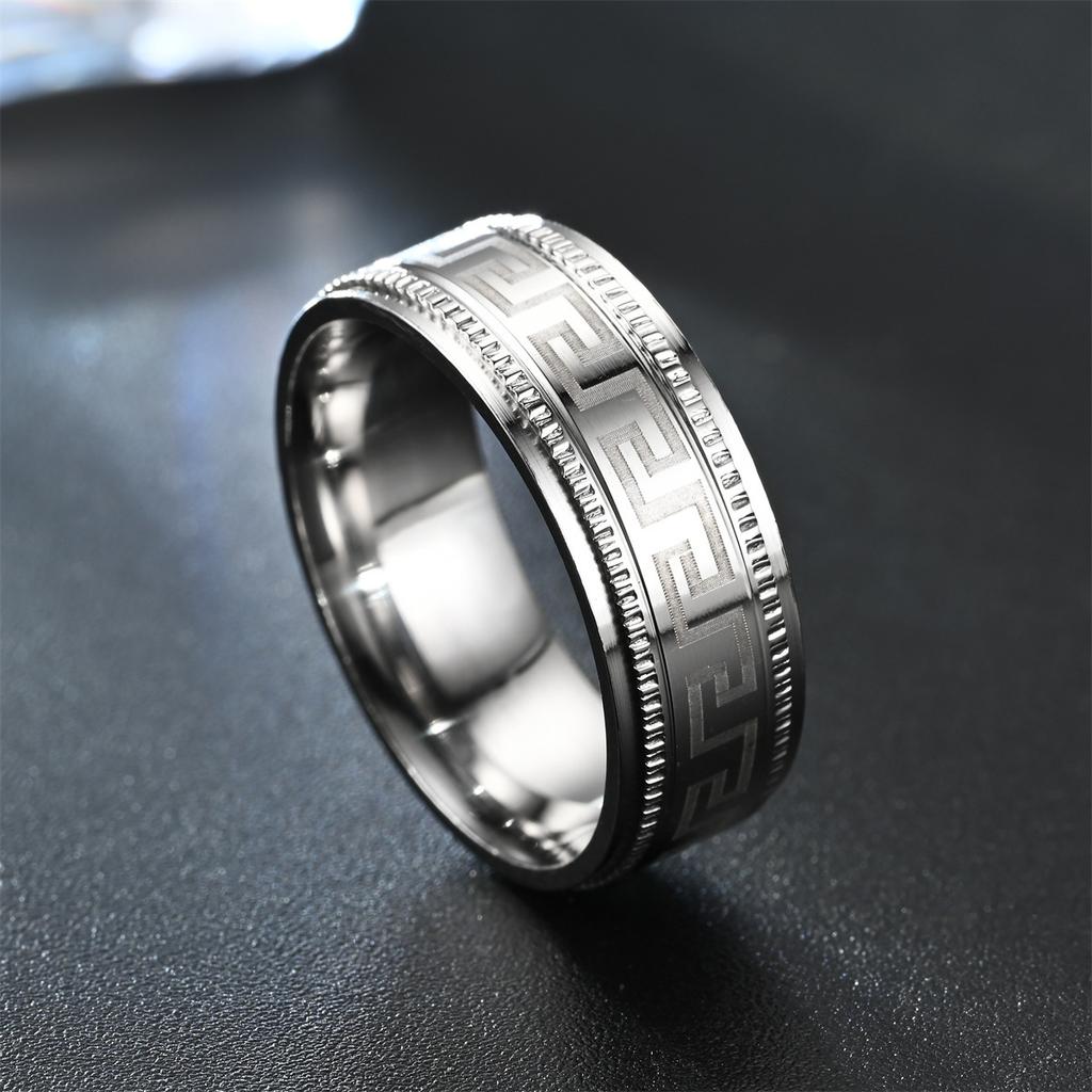 1Pc Fashion, Fashion Ring Single Item, Titanium Steel Ring Daily Wear
