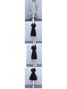 Women's Summer Embroidered Black Polo Collar A-Line Dress - Slimming & Fashionable Casual Sporty Style