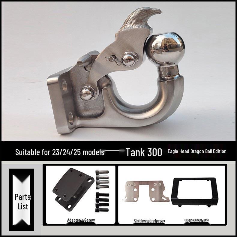 Premium 304 Stainless Steel Tow Hook for Tank 300, Patrol Cruiser, Land Cruiser, and Universal Rogue