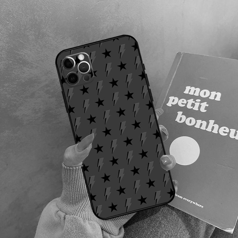 Lightning Bolt Pattern Case For iPhone 17 Air 14 16 15 11 12 13 Pro Max 12 mini XR 15 16 Plus 16e Back Cover Shell