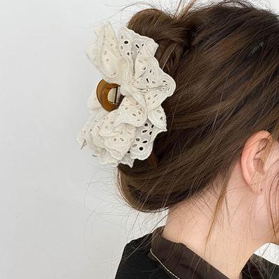 Feenspitze Dickdarm Haarbänder Gummiband Haarseil Französische Vintage Spitze Weben Haarschmuck Scrunchies