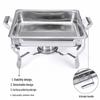 Stainless Steel Buffet Food Warmer Removable Pan Alcohol Stove