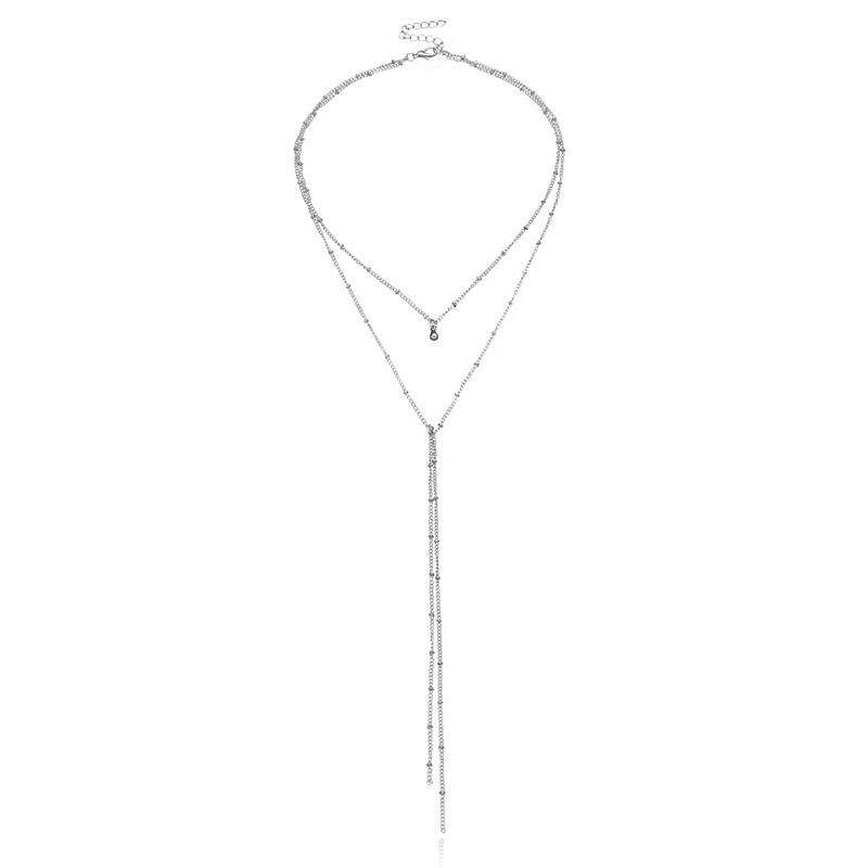 European and American Cross-Border Jewelry New Fashion Bell Pendant Necklace Women Personality Exaggerated Multi-Layer Tassel Long Necklace