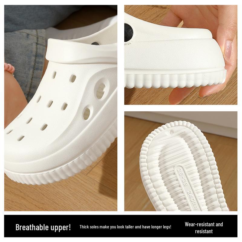 Crocs Women's Fashion Slip-Resistant Sandals with Soft Soles, Breathable, Versatile Two-Wear, Closed-Toe Design.