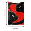 Two Black Cat Patterns Flannel Printed Blanket Suitable for All Seasons Suitable for Living Room Office Sofa and Travel