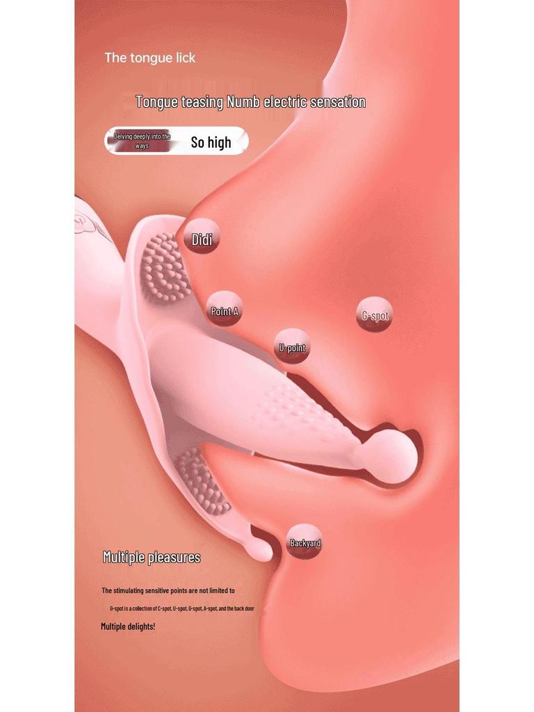 YEQU Silicone Heated Vibrating Tongue Massager for Women