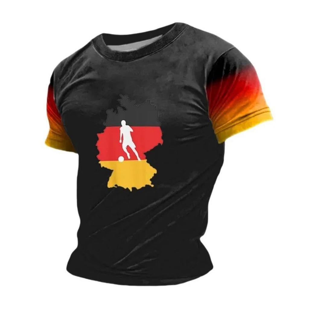 Men's Printed T-Shirt Men's Loose Casual Short Sleeve Top
