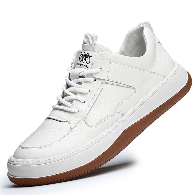 Board shoes men's trendy shoes men's leather crooked head breathable casual shoes spring new men's shoes versatile trendy men