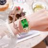 Watch Green Automatic Fashion Versatile Temperament Light Luxury Waterproof Rectangle 1308 Ladies Watch