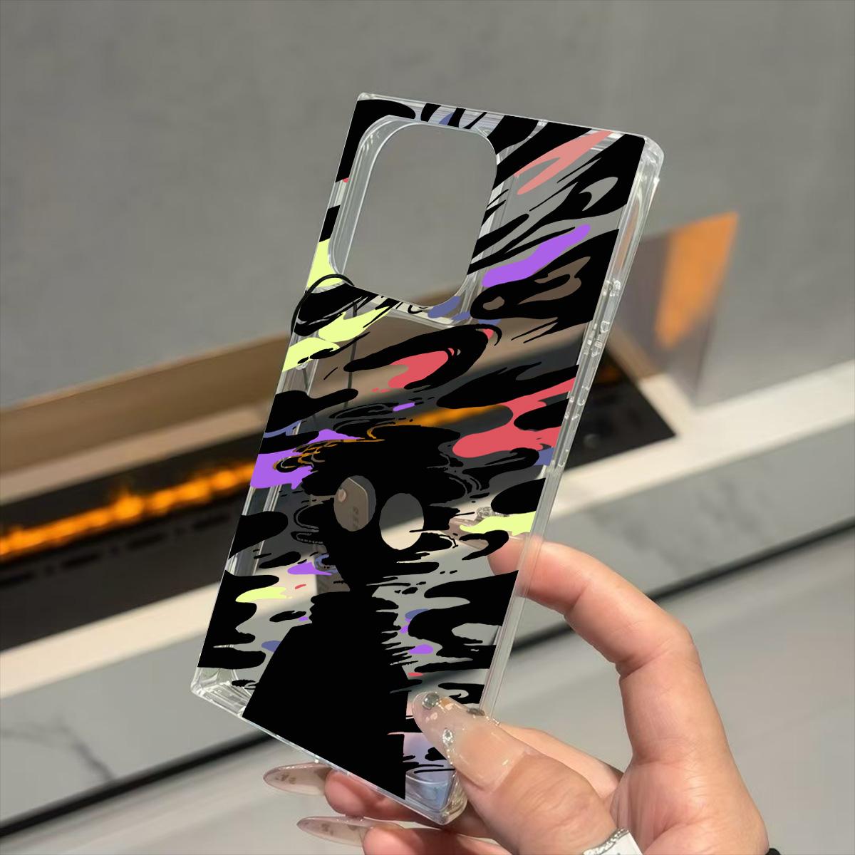 

Transparent Square Back Tube Case Casing Protection For iPhone 12 15 Plus 13 11 14 Pro Max 16 ProMax Anti-Oxygen,In chaos Pattern iphone 11 ProMax