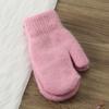 1 Pair Women Mittens Double-layers Cute Stretchy Soft Thickened Cold Resistant Solid Color Autumn Winter Girls Gloves for Riding