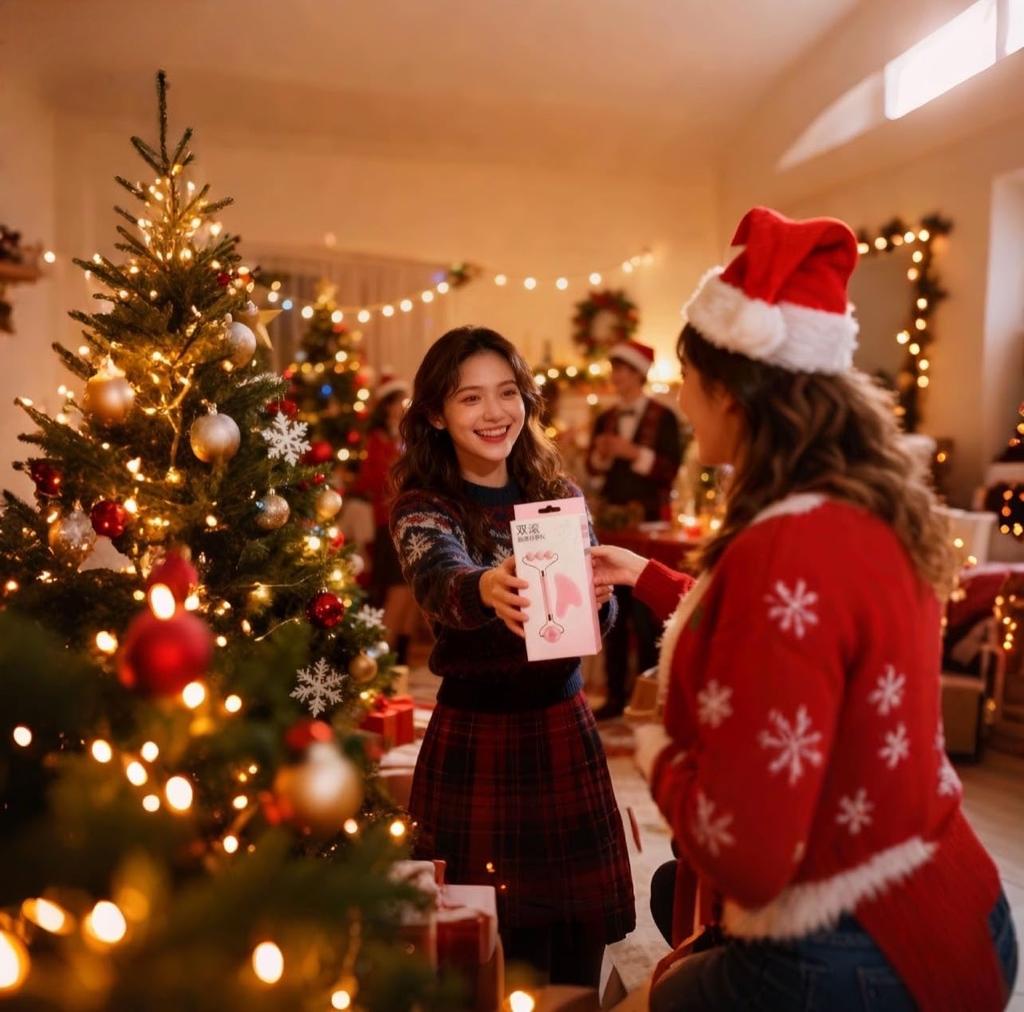 Facial Massage Natural Massage Tool for Face and for Beautiful Slimming Cellulite Wrinkle Swelling Face Body Massage Christmas Party Gift Roller,