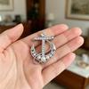 2025 Autumn Unisex Zinc Electroplated Anchor U-shaped Brooch Trend Unisex Light Luxury Jewelry