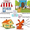 2pcs PIR Infrared Motion Sensor Activated Recordable Voice Audio Player Entrance Welcome Doorbell for Shop Store with USB Cable, Download MP3 Files Fr