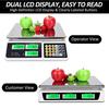 Price Computing Scale 88lb/40kg LCD Digital Commercial Price Scale with Stainless Steel PlatformProduce Scale Food Scale for Fa