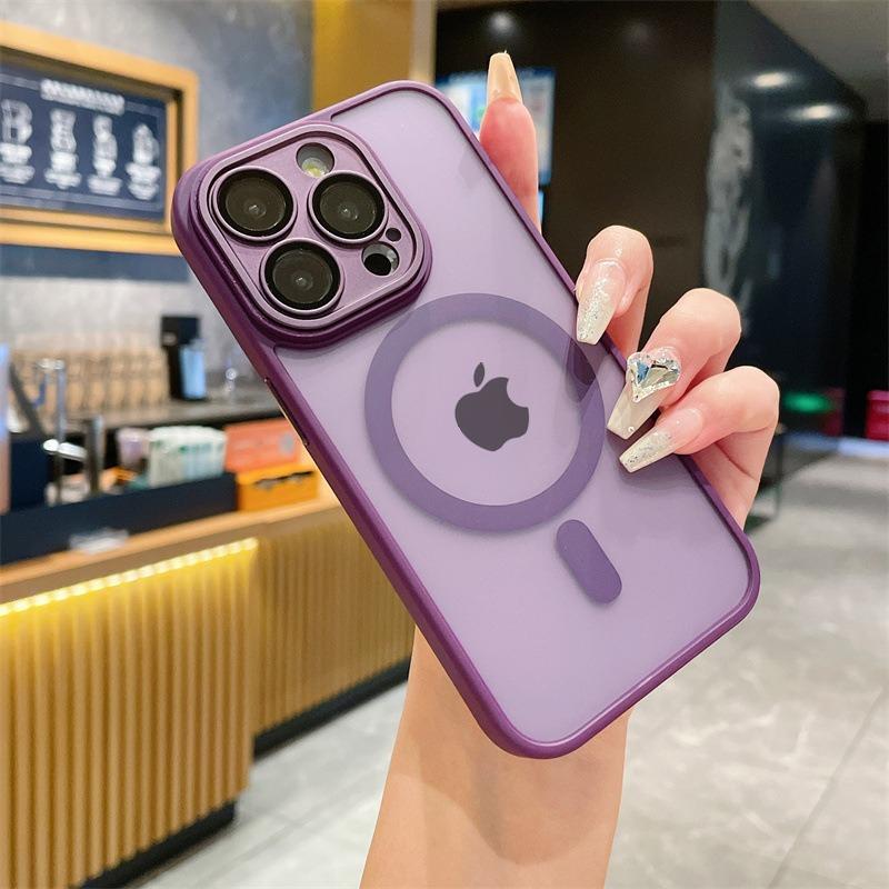Magnetische Matt-Transparente Hülle für iPhone 17 Air 16 15 14 13 12 11 Pro Max Plus für Magsafe Kabelloses Laden Stoßfeste Abdeckung