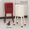High-Leg Wheeled Trash Can: Stylish, Large-Capacity, with Lid for Kitchen Use