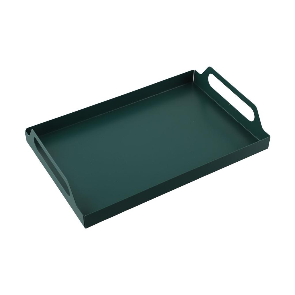 For Bathroom Iron Art Tray Rectangular Iron Tray For Kitchens For Offices Green Versatile Tray Decorative Tray