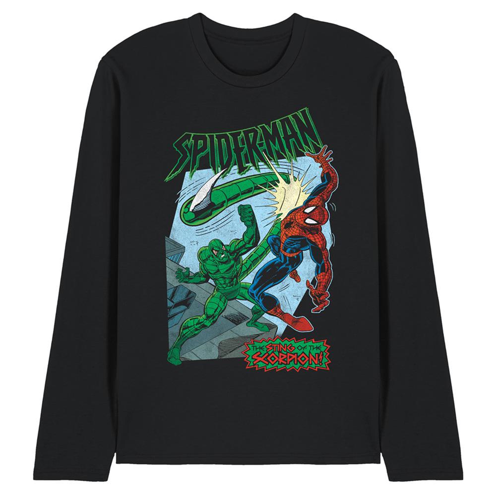 Spider-Man Unisex Adult Sting Of The Scorpion Retro Long-Sleeved T-Shirt