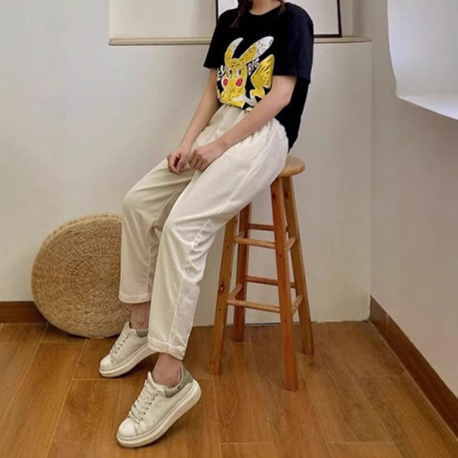 

Весенне-летние гаремные брюки длиной до икры для женщин, свободные, облегающие, с высокой талией, брюки-морковки, универсальные, повседневные, больших размеров 4XL