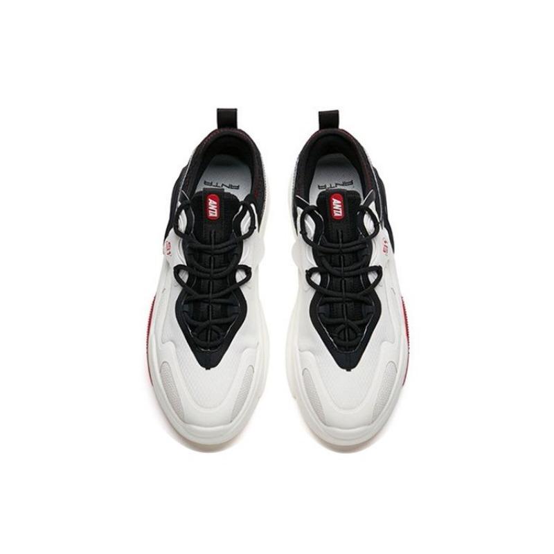 Anta AT91 Lifestyle Series Trendy Casual Non-Slip Wear-Resistant Low-Top Skate Shoes Men Sneakers White Black Red 112218072-3