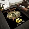 Viking Symbol and Ravens Design Rug Non-slip Rug Suitable for Living Room and Bedroom Sofas